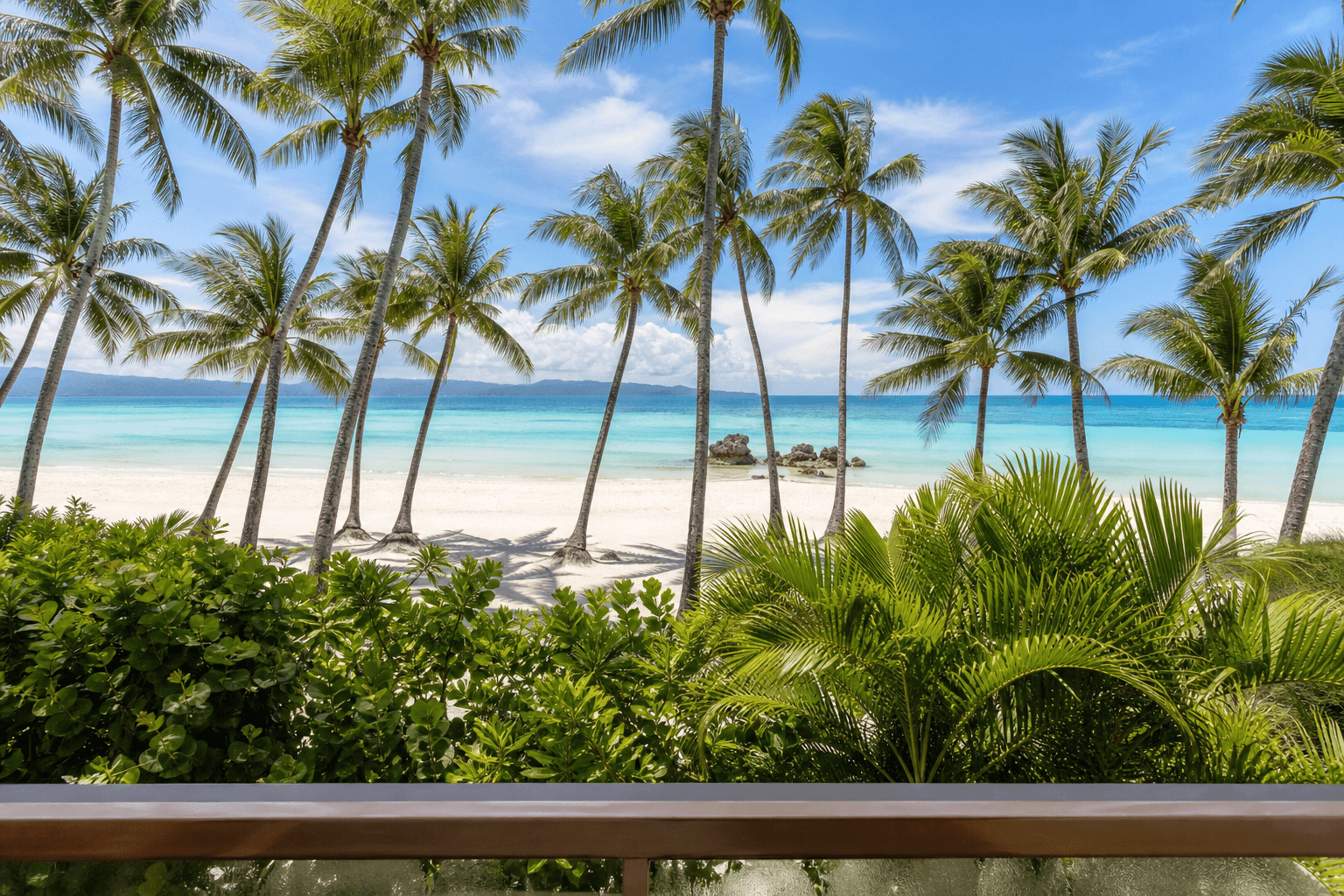 View toward White Beach from the Deluxe Studio